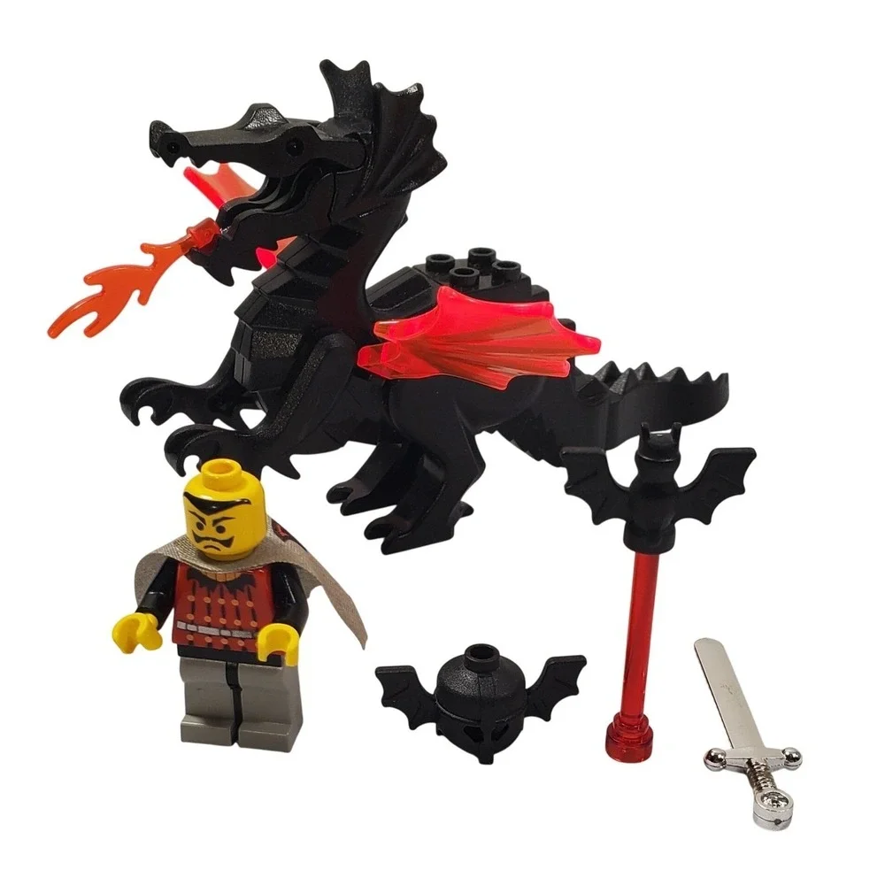 Lego Castle Fright Knights Basil the Bat Lord Minifigure with Black Dragon 6007